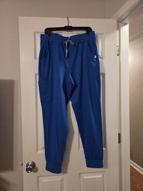 Relaxed Fit Blue Jogger Pants with Drawstring